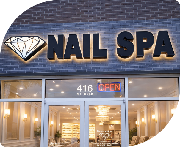 Modern nail salon interior at Diamond Nail & Spa in Summerville SC